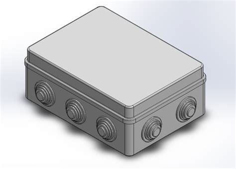 junction box 3d model|junction box autocad drawing.